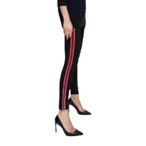 NWT ZARA BASICS LEGGINGS WITH RED SNAKESKIN ACCENT SIZE XS